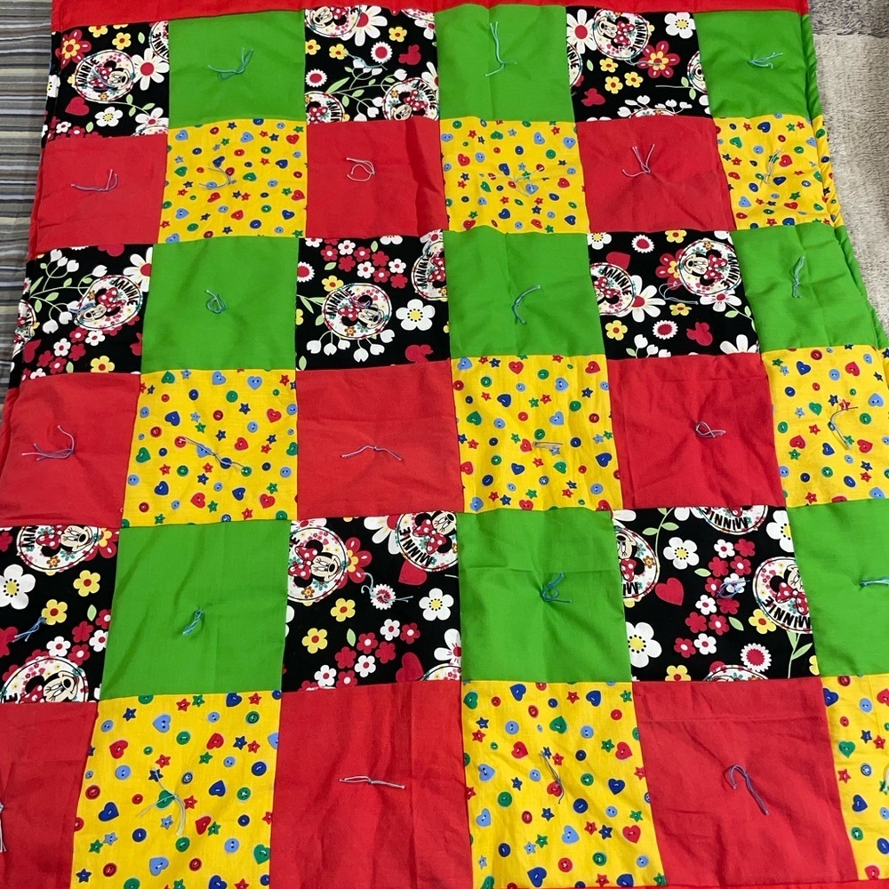 Colorful Patchwork homade little Quilt
